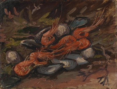 Langostinos y mejillones de Vincent van Gogh